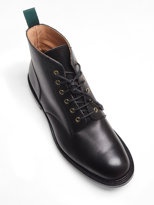 Peaky Blinders Full Leather Black Derby Boots Made In England