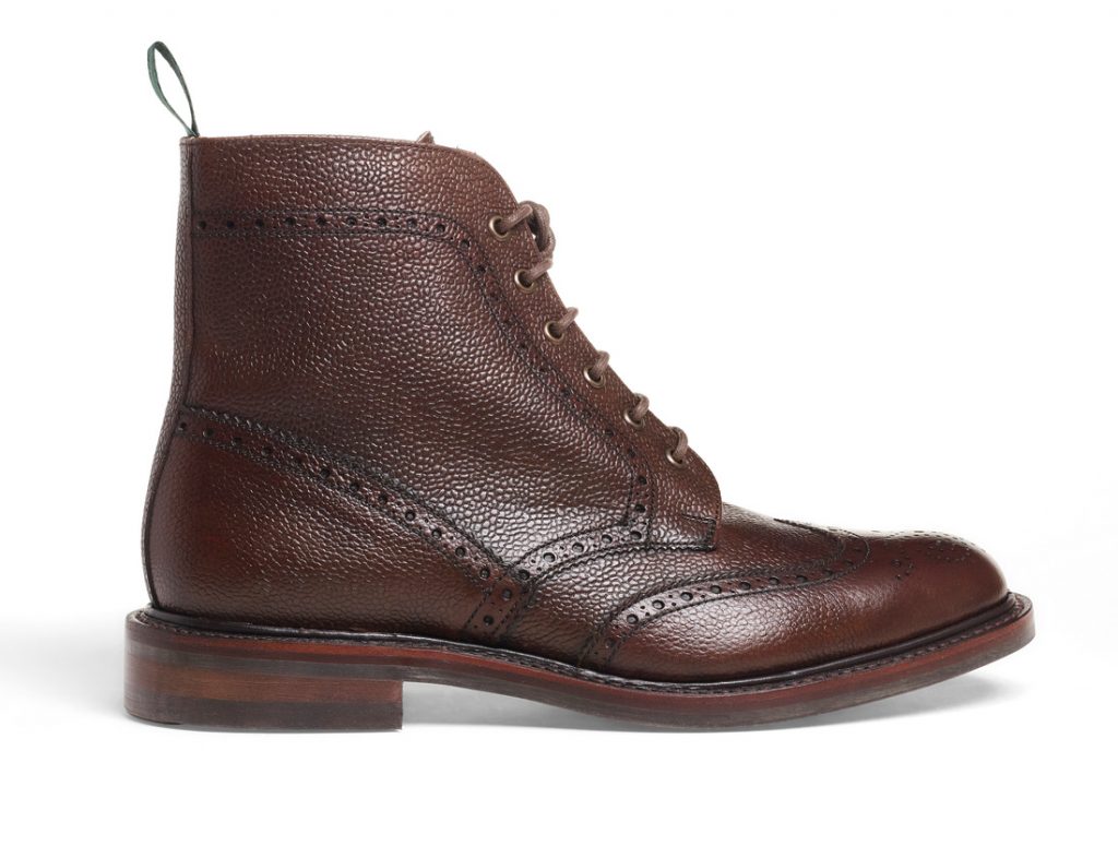 Peaky Blinders Full Leather Walnut Brogue Boots Made In England