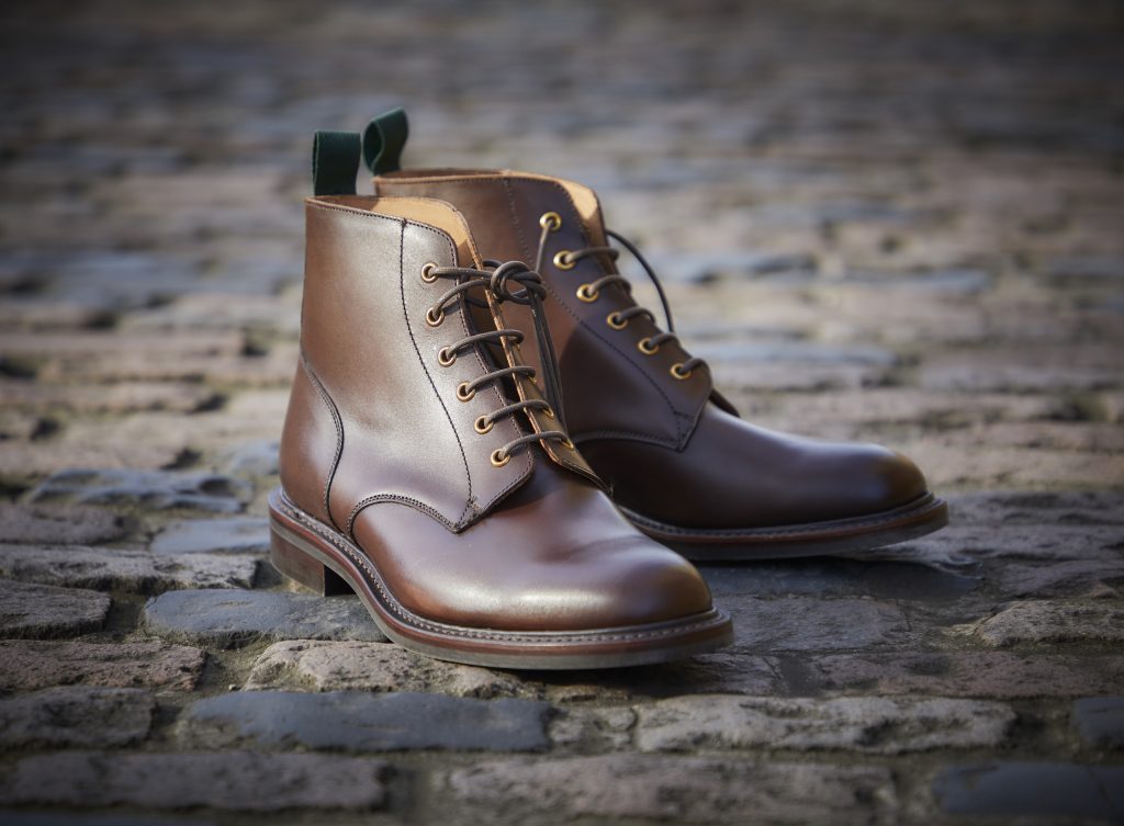 Peaky Blinders Full Leather Walnut Derby Boots Made In England
